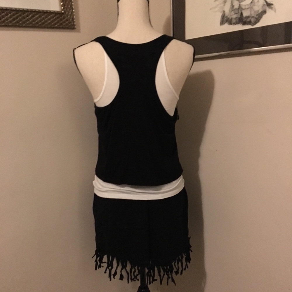 Embellished Blk/Wht Tank Top - Picture 2 of 6